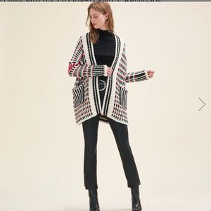 Multicolored knitted cardigan